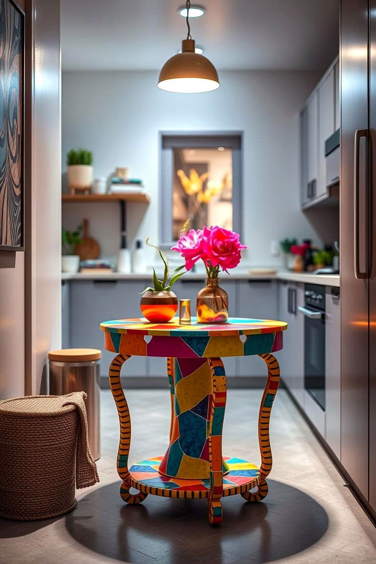 Colorful Accent Table Spark - 24 Small Kitchen Table Ideas