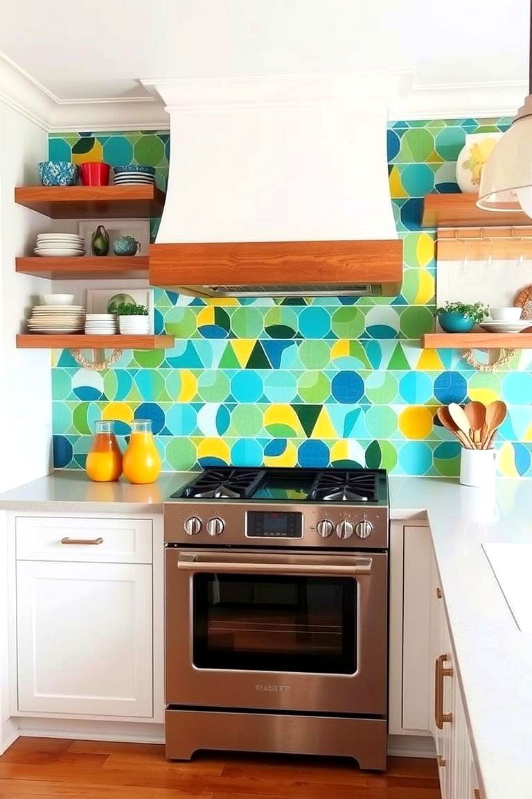 Colorful Backsplash Tiles - 24 Kitchen Wall Decor Ideas