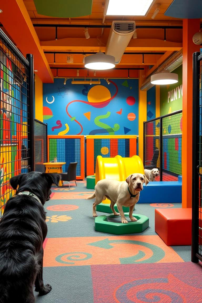 Colorful Canine Play Zone - 24 Dog Room Ideas