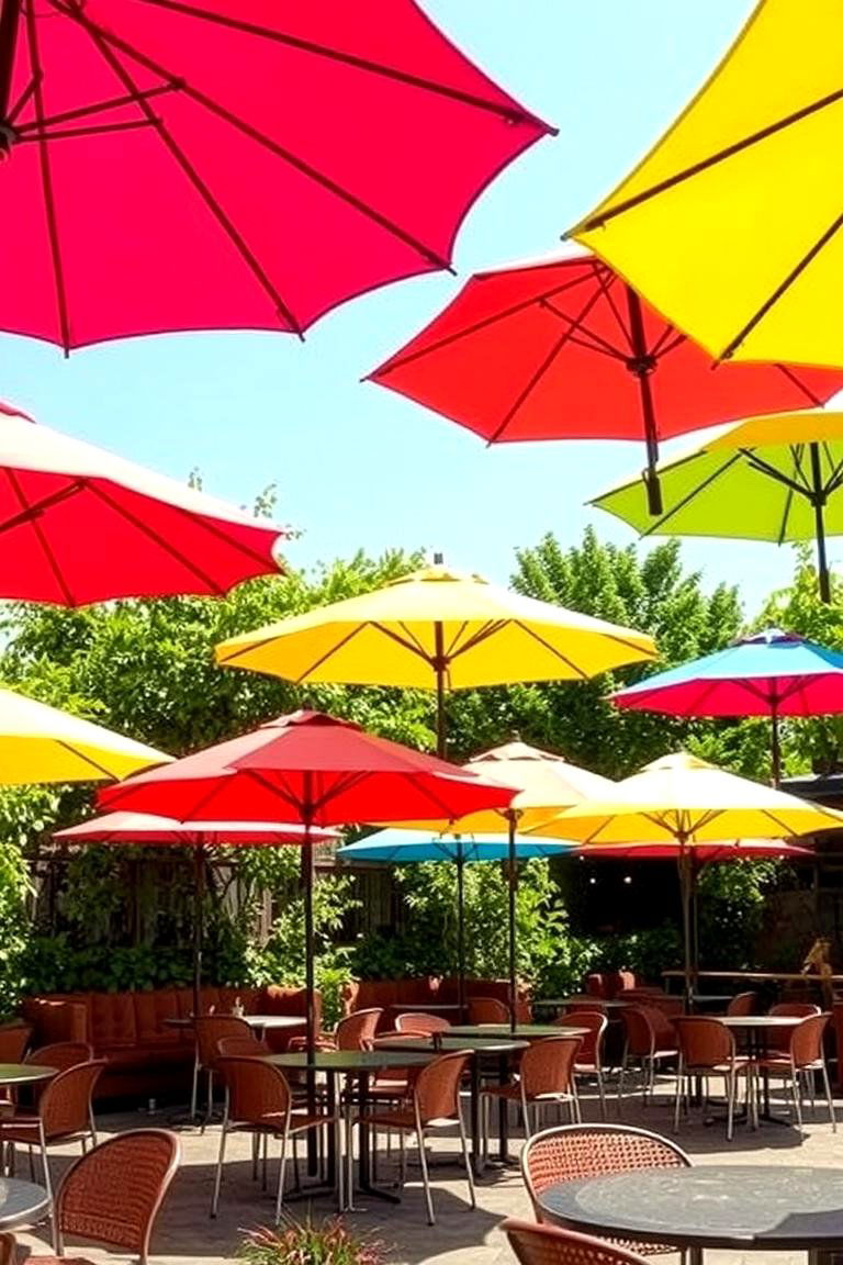 Colorful Canopy Umbrellas - 24 Garden Shade Ideas