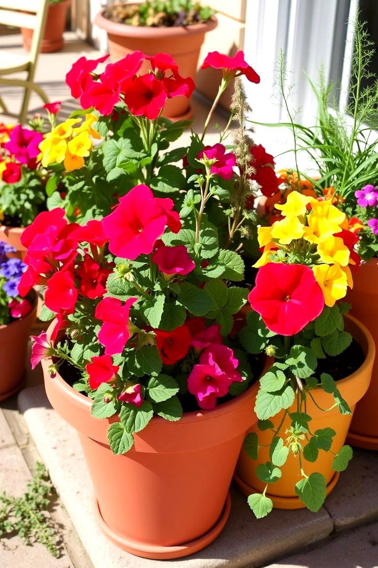Colorful Container Garden - 24 Corner Garden Ideas