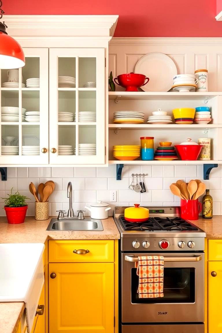 Colorful Country Accents - 24 Country Kitchen Ideas