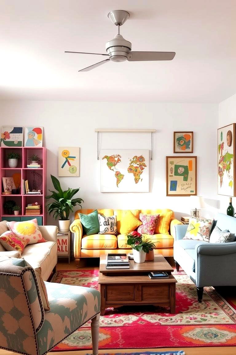 Colorful DIY Decor - 24 Colorful Living Room Ideas