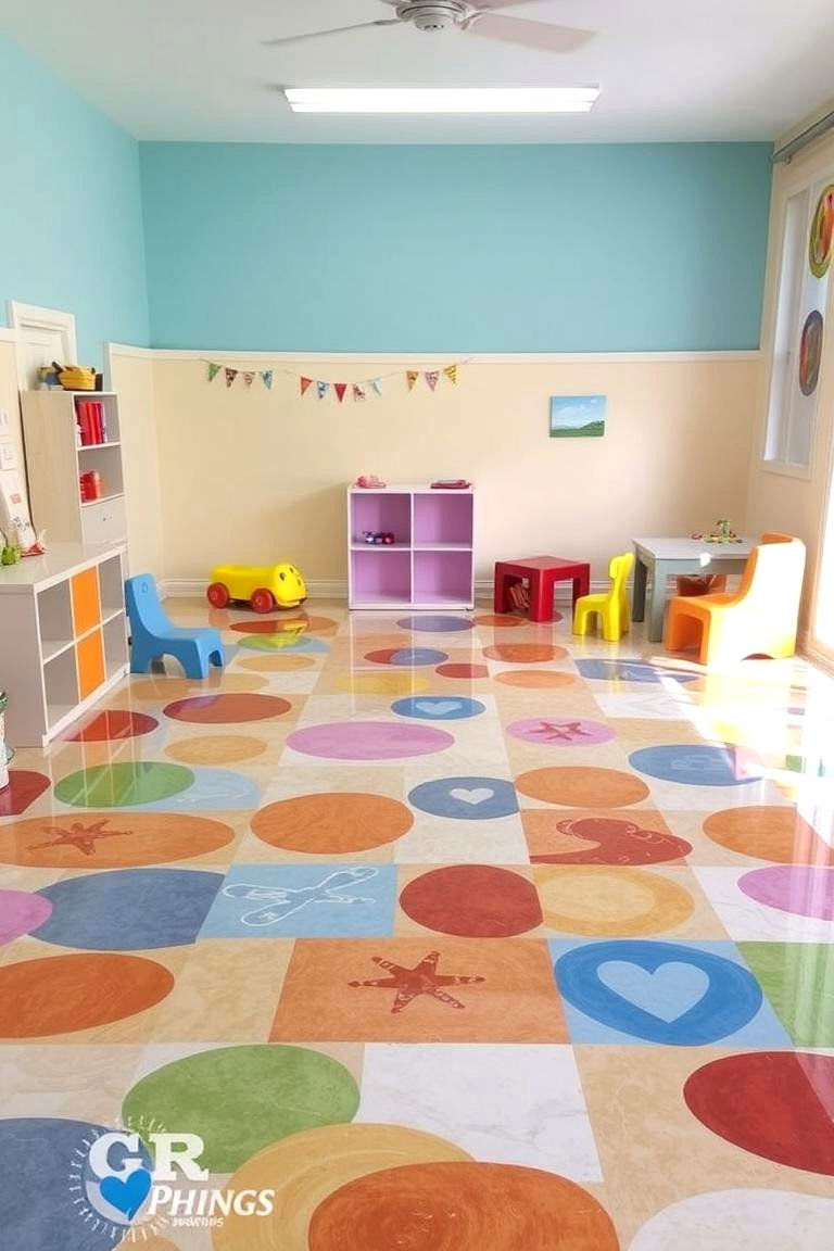 Colorful Epoxy Floors for Kids Rooms - 24 Epoxy Floor Designs