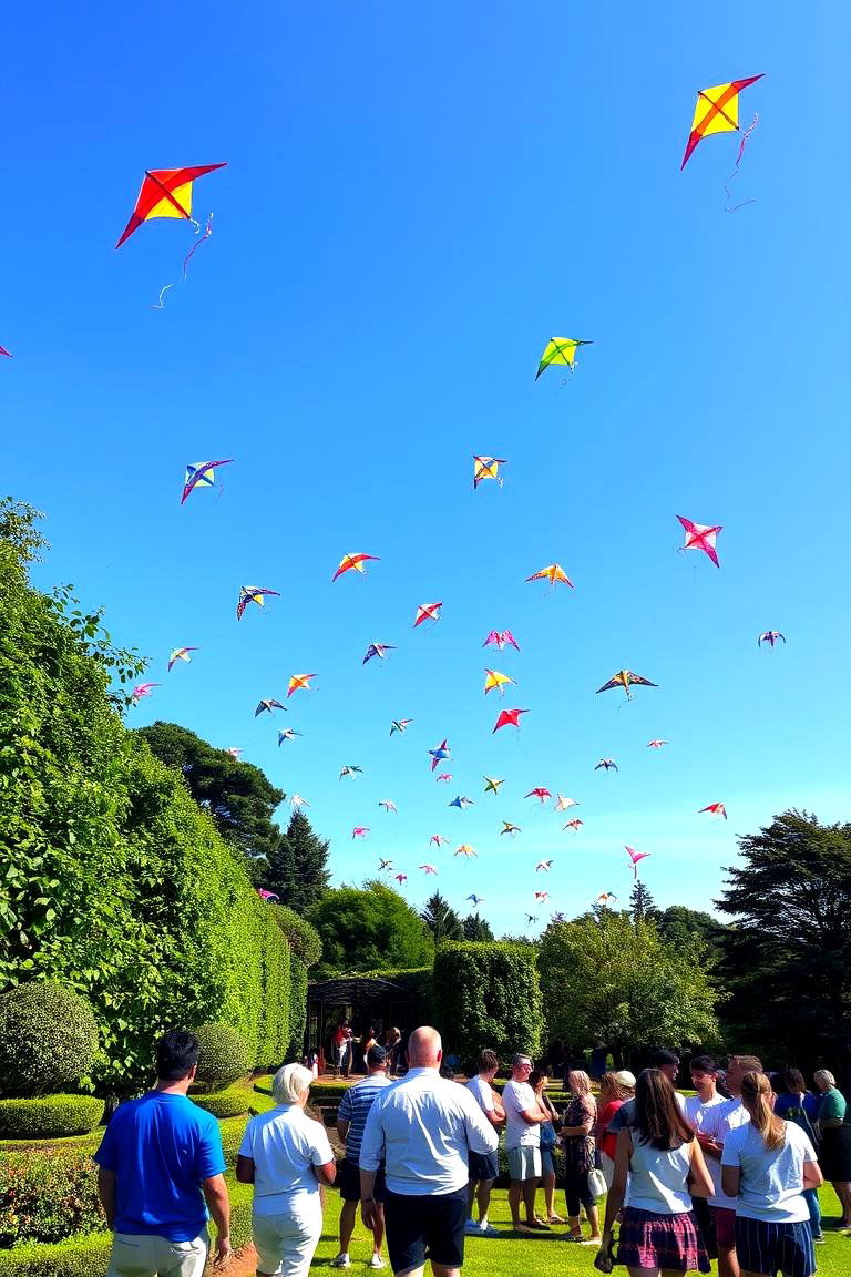 Colorful Kite Flying Session - 24 Garden Party Ideas