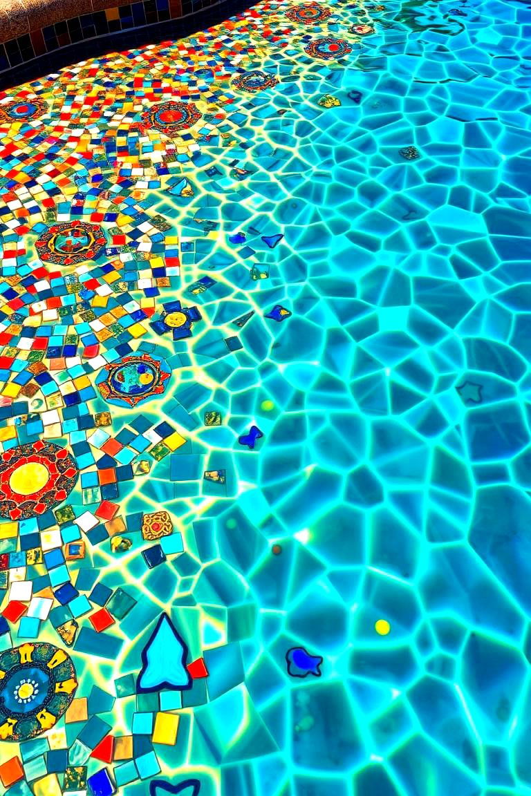 Colorful Mosaic Lagoon - 24 Lagoon Pool Ideas