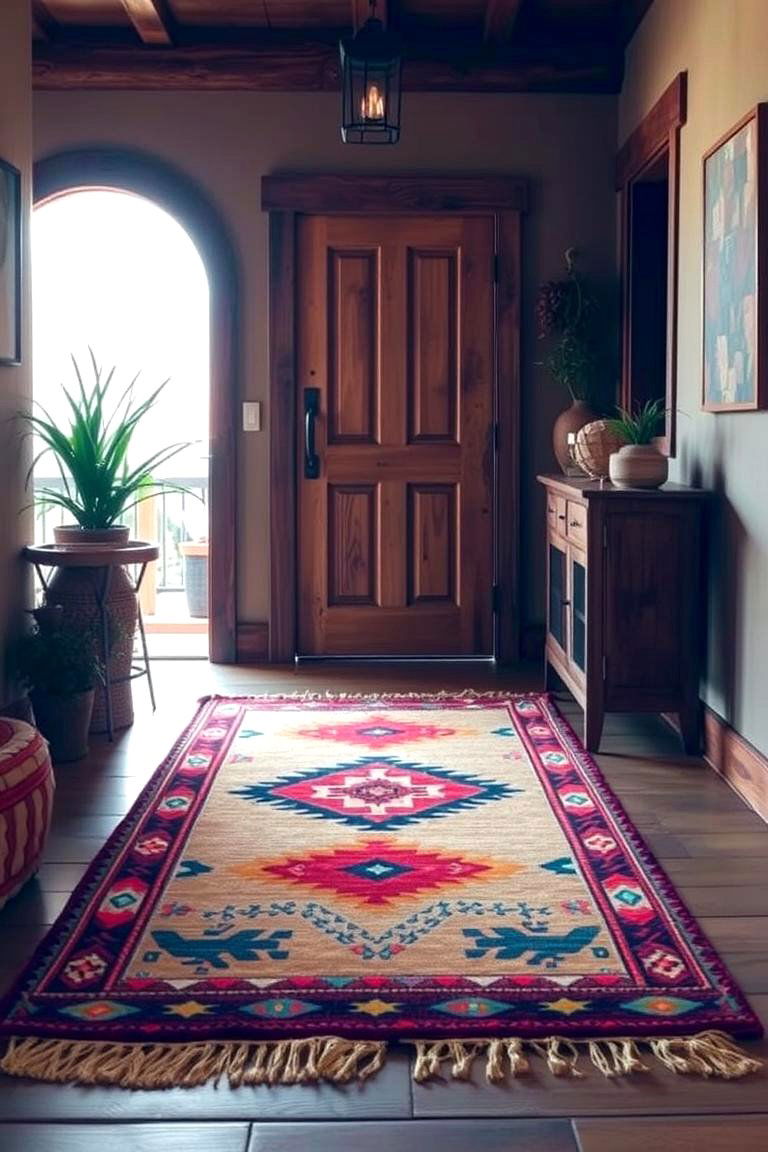 Colorful Southwestern Rug - 24 Entryway Rug Ideas
