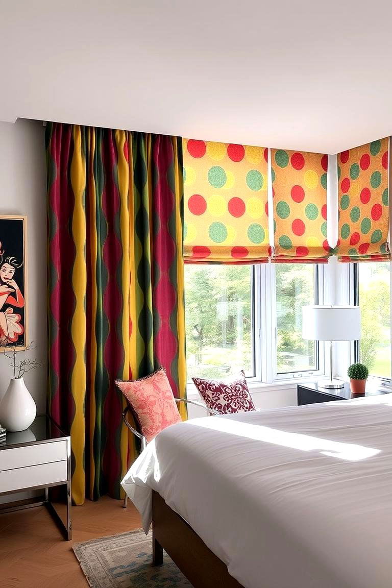 Colorful Window Treatments - 24 Rainbow Bedroom Ideas