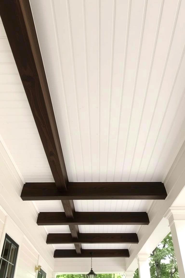 Combination of Materials - 24 Porch Ceiling Ideas