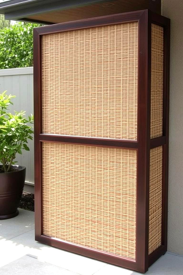 Combination of Materials - 24 Outdoor Privacy Screen Ideas