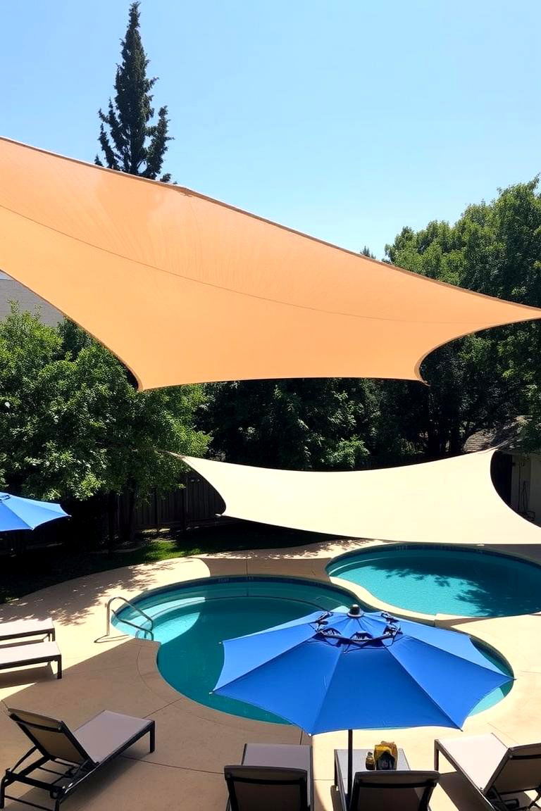 Combination of Shade Solutions - 24 Pool Shade Ideas