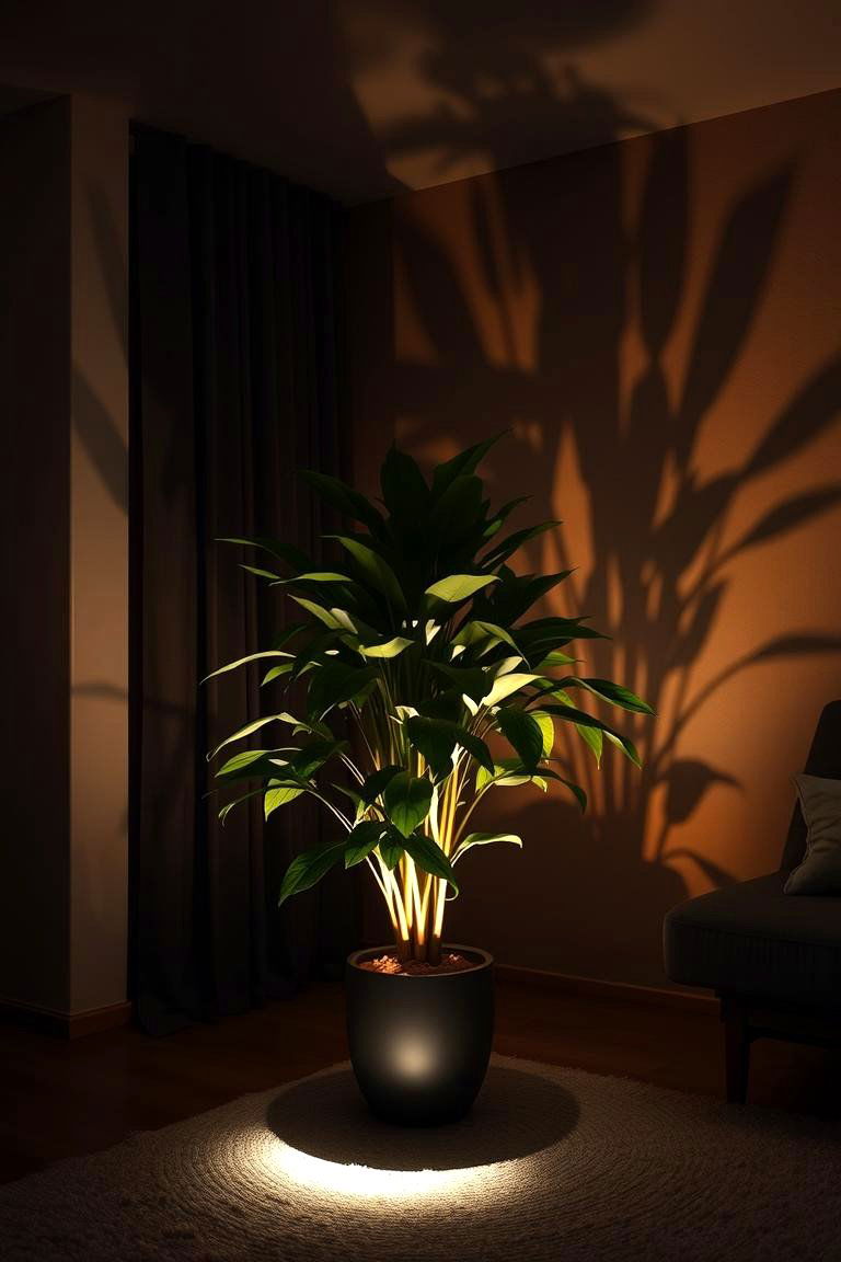 Combine Plants with Ambient Lighting - 24 Ways Decorating With Plants