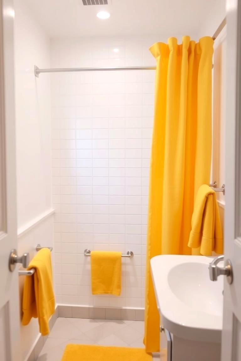 Combine Yellow with White for a Fresh Feel - 24 Yellow Bathroom Ideas