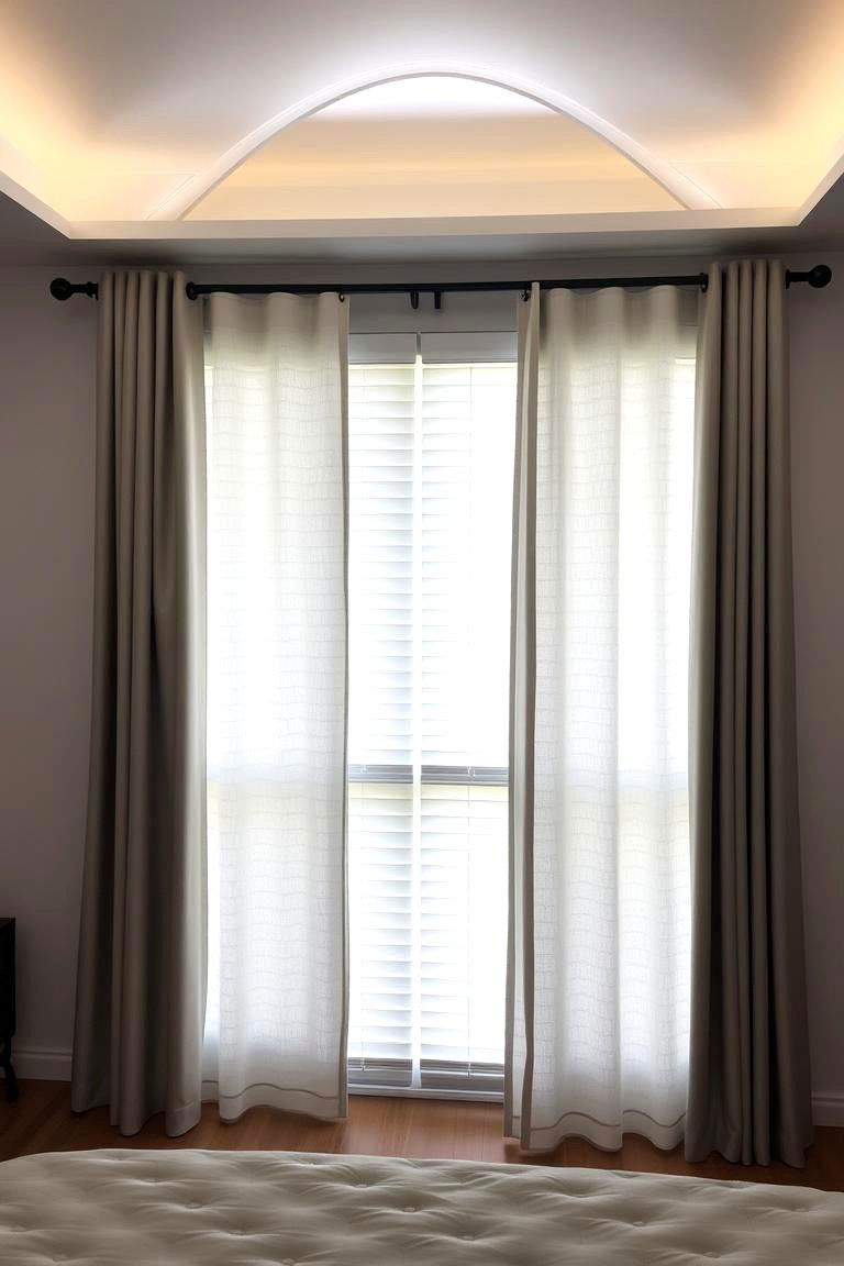 Combining Curtains with Blinds or Shades - 24 Sliding Door Curtain Ideas