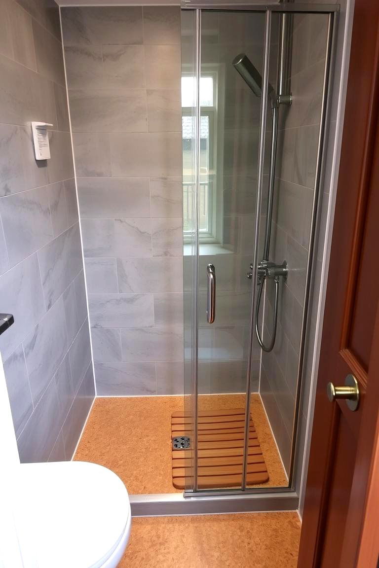Combining Different Materials - 24 Small Bathroom Flooring Ideas