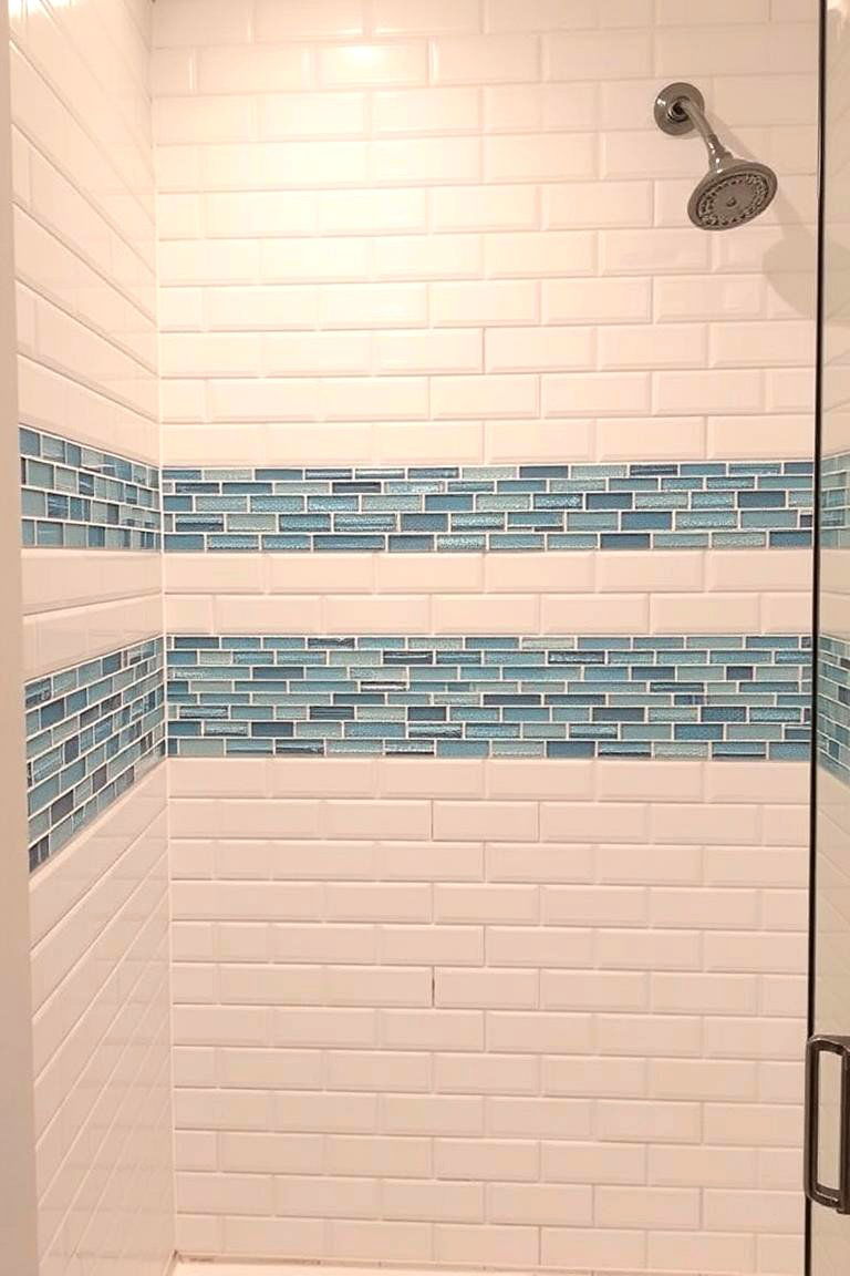 Combining Different Tile Materials e.g - 24 Half-wall Tile Bathroom Ideas