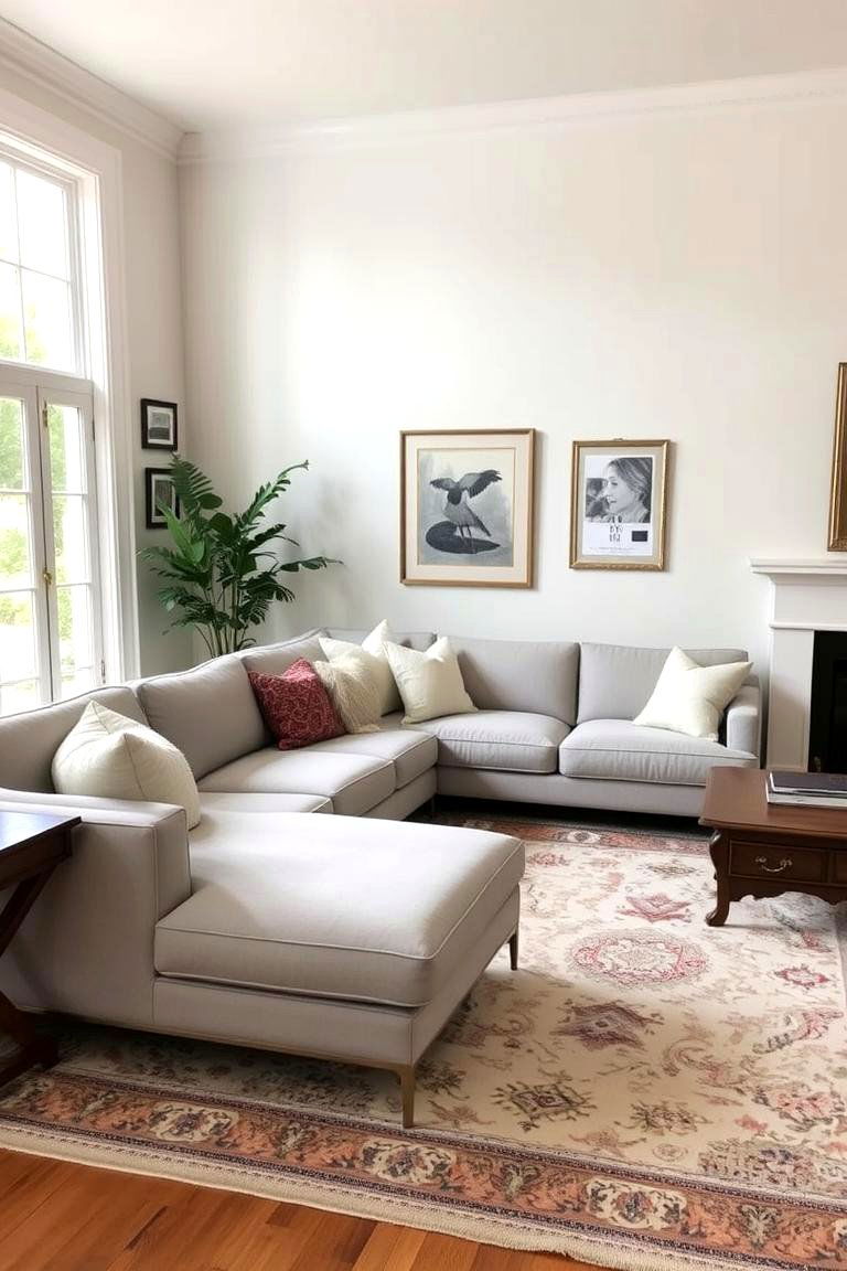 Combining Modern and Traditional Elements - 24 Grey and Cream Living Room Ideas