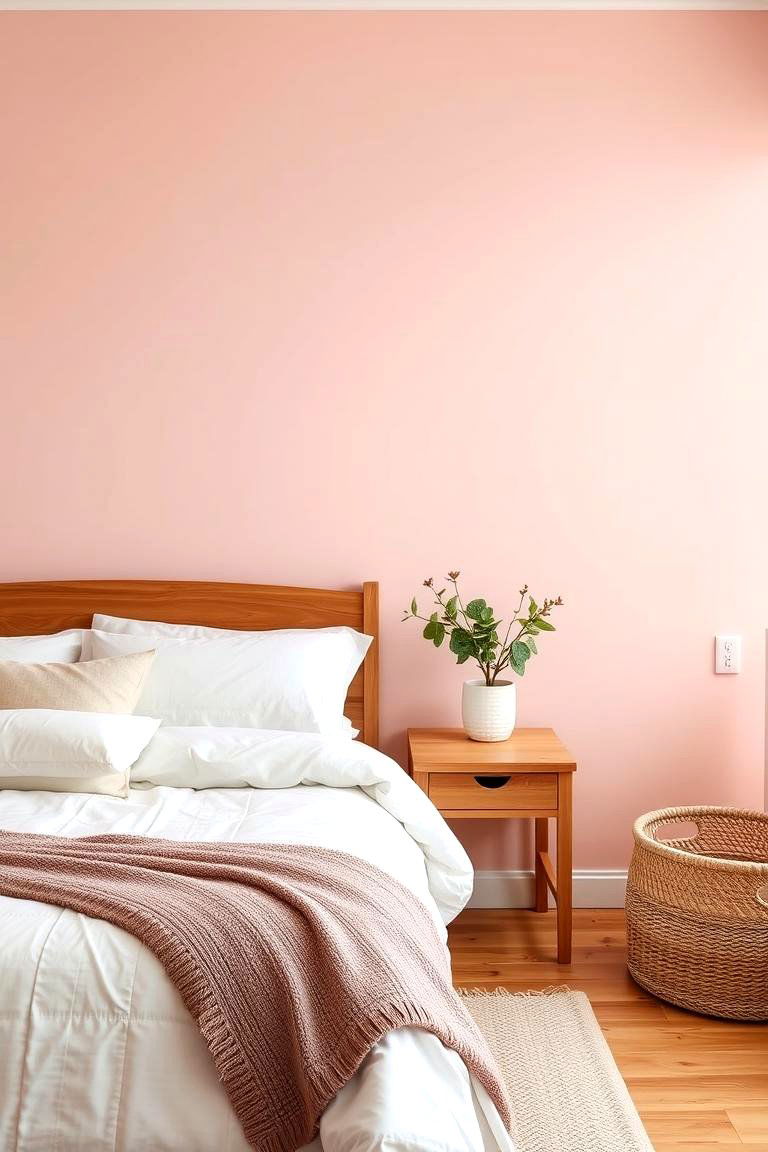 Combining Pink and White with Natural Elements - 24 Pink and White Bedroom Ideas