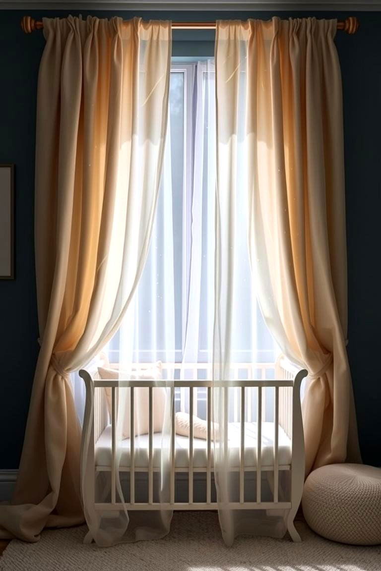 Comet Inspired Curtains - 24 Space-themed Nursery Ideas