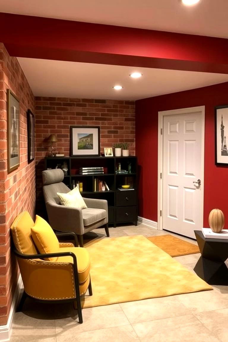 Comfortable Basement Glow - 24 Warm Color Palettes for Every Room in the House