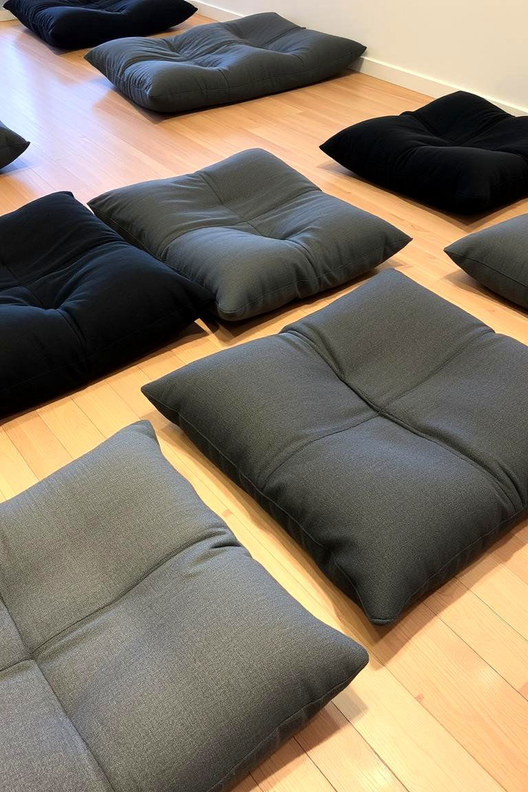 Comfortable Floor Cushions - 24 Grunge Aesthetic Room Decor Ideas