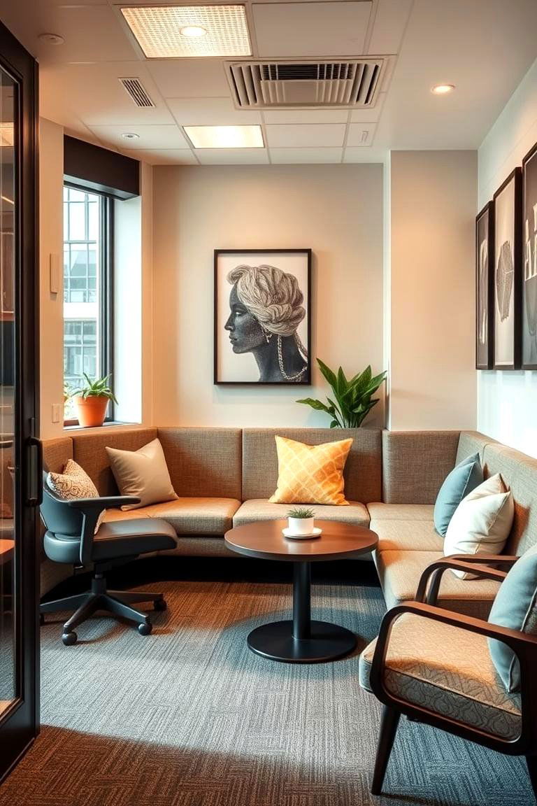 Comfortable Furnishings Nook - 24 Therapist Room Ideas