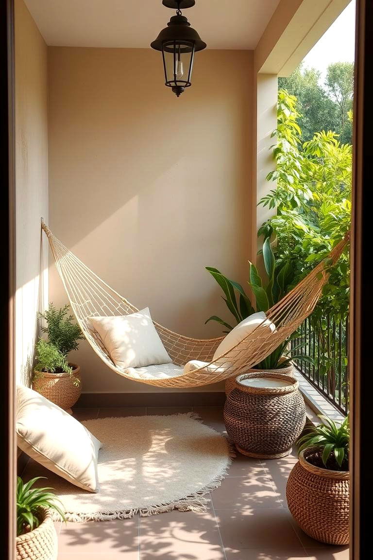 Comfortable Hammock Corner - 24 Patio Decor Ideas