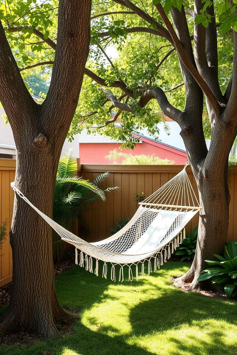 Comfortable Hammock - 24 Small Backyard Patio Ideas