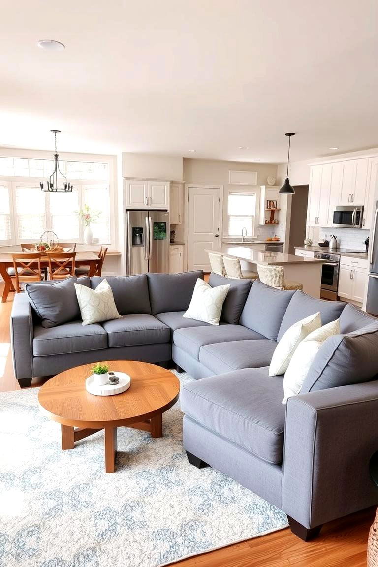 Comfortable Lounge Area - 24 Open Kitchen Living Room Ideas