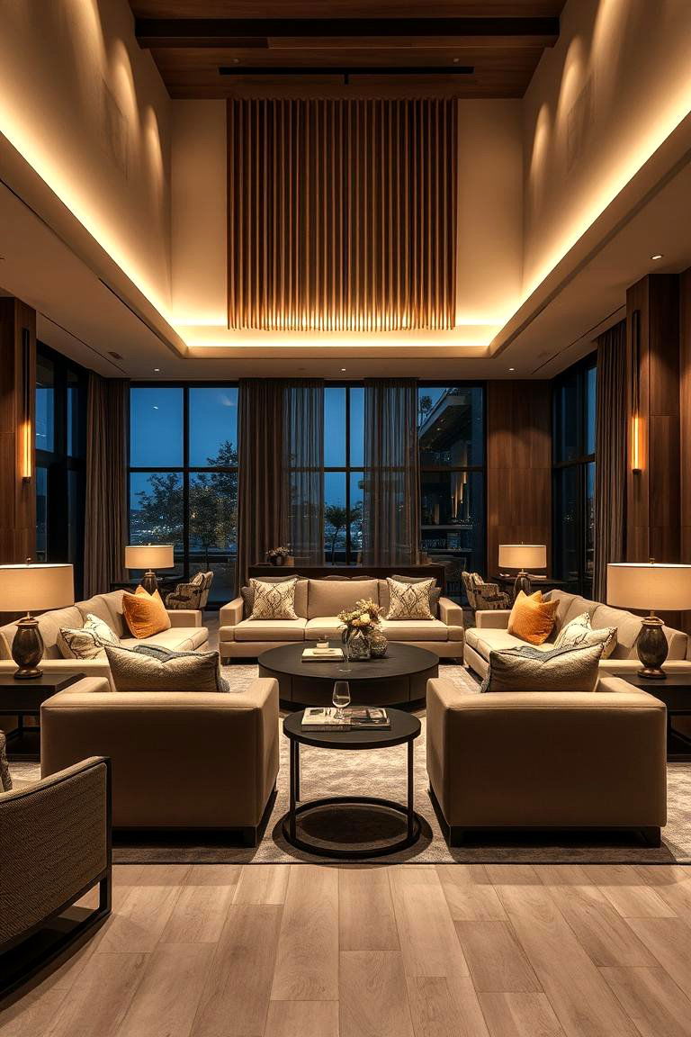 Comfortable Lounge Arrangement - 24 Great Room Ideas