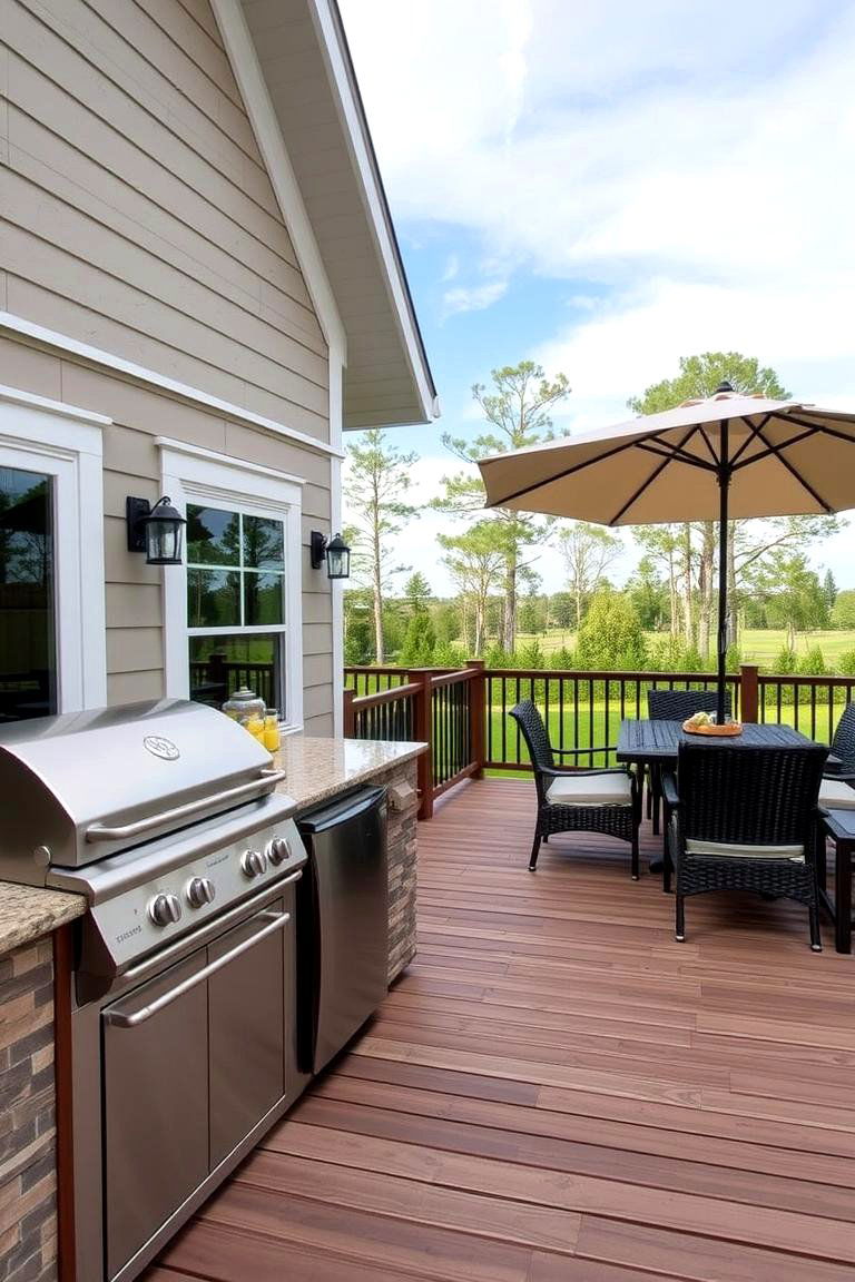 Comfortable Outdoor Seating - 24 Outdoor Kitchen on Deck