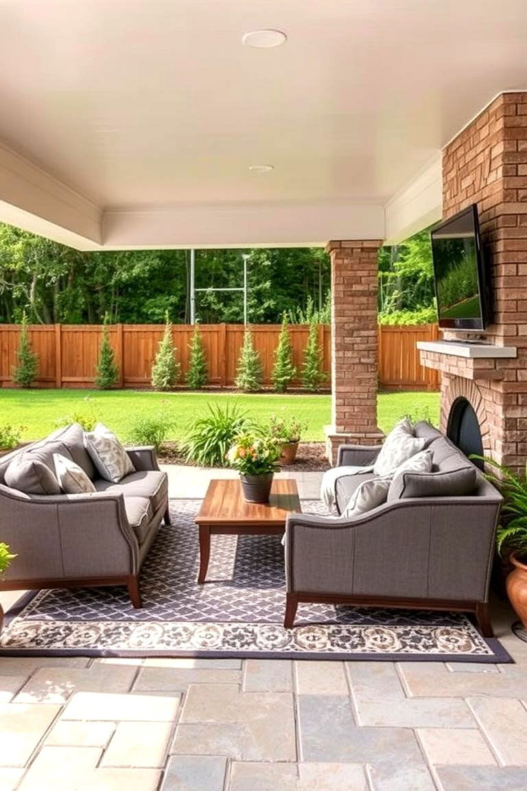 Comfortable Outdoor Seating Arrangements - 24 Outdoor Tv Ideas