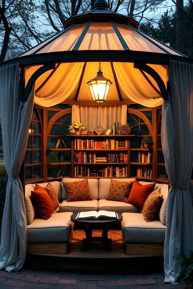 Comfortable Reading Escape - 24 patio with a gazebo ideas