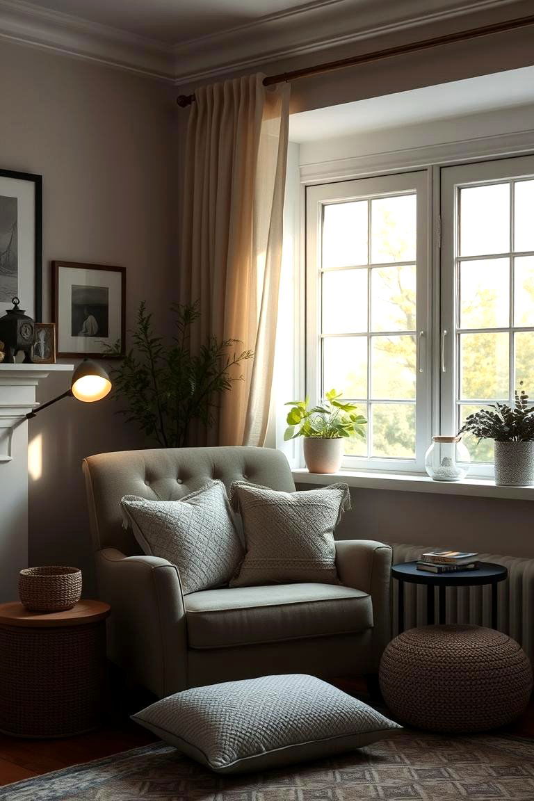Comfortable Reading Nook - 24 Pottery Barn Living Room Ideas