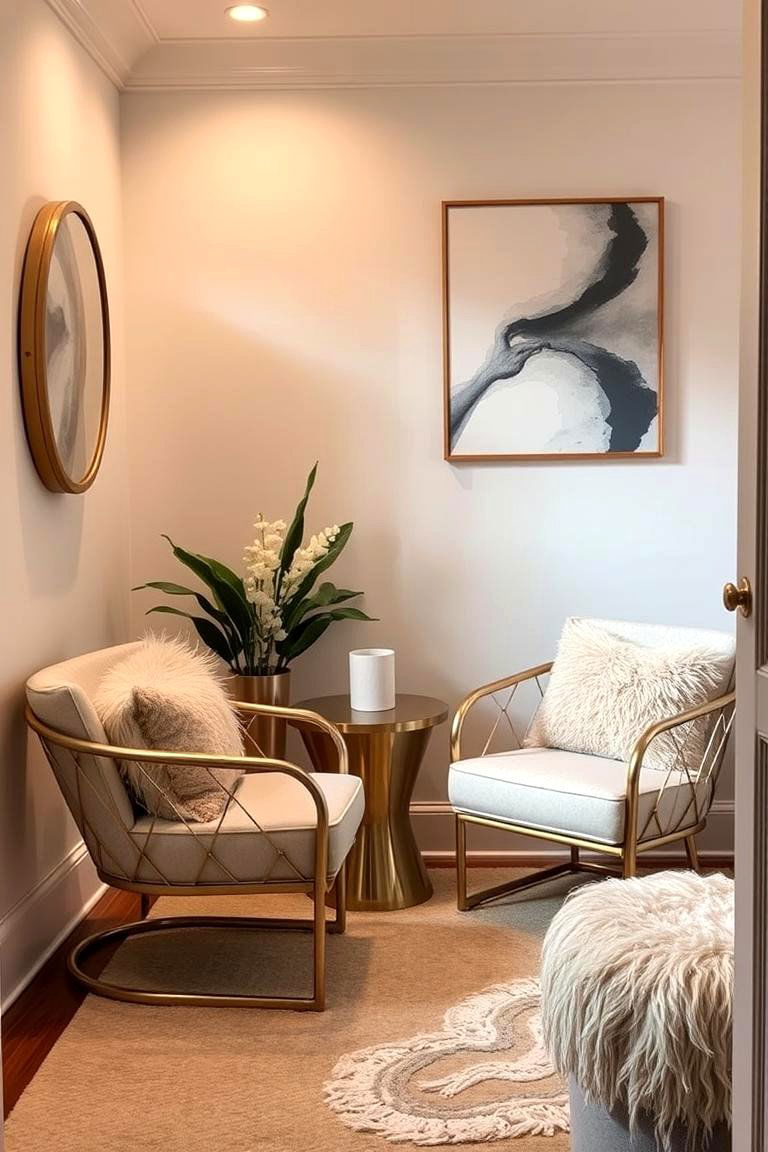 Comfortable Rose Gold Accent Chairs - 24 Rose Gold Bedroom Ideas