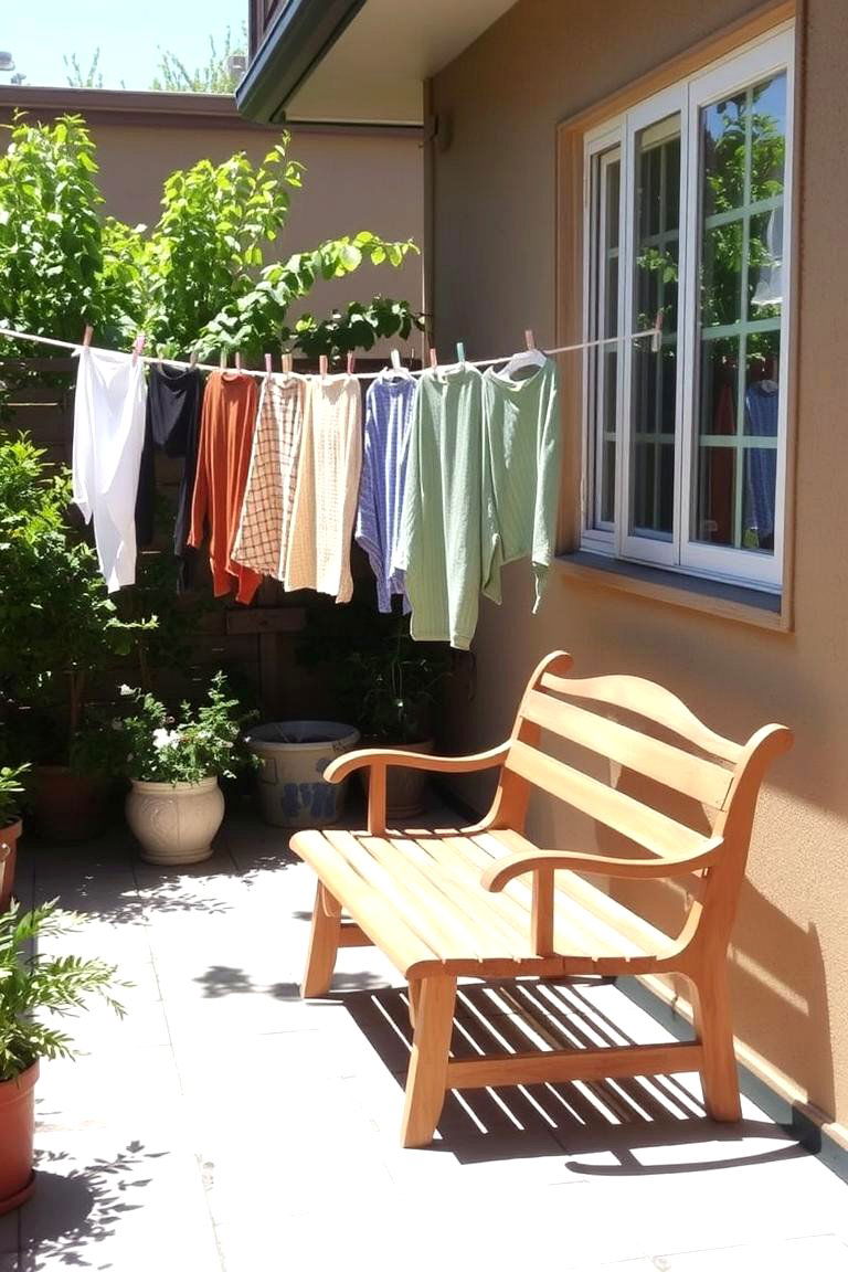 Comfortable Seating Area - 24 Outdoor Laundry Area Design Ideas