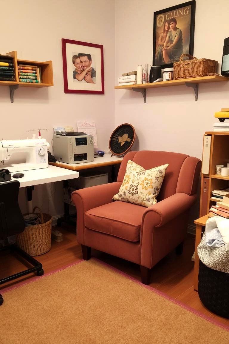Comfortable Seating Area Small Sofa or Armchair - 24 Sewing Room Ideas
