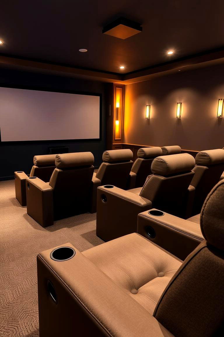 Comfortable Seating Options - 24 Home Theater Ideas