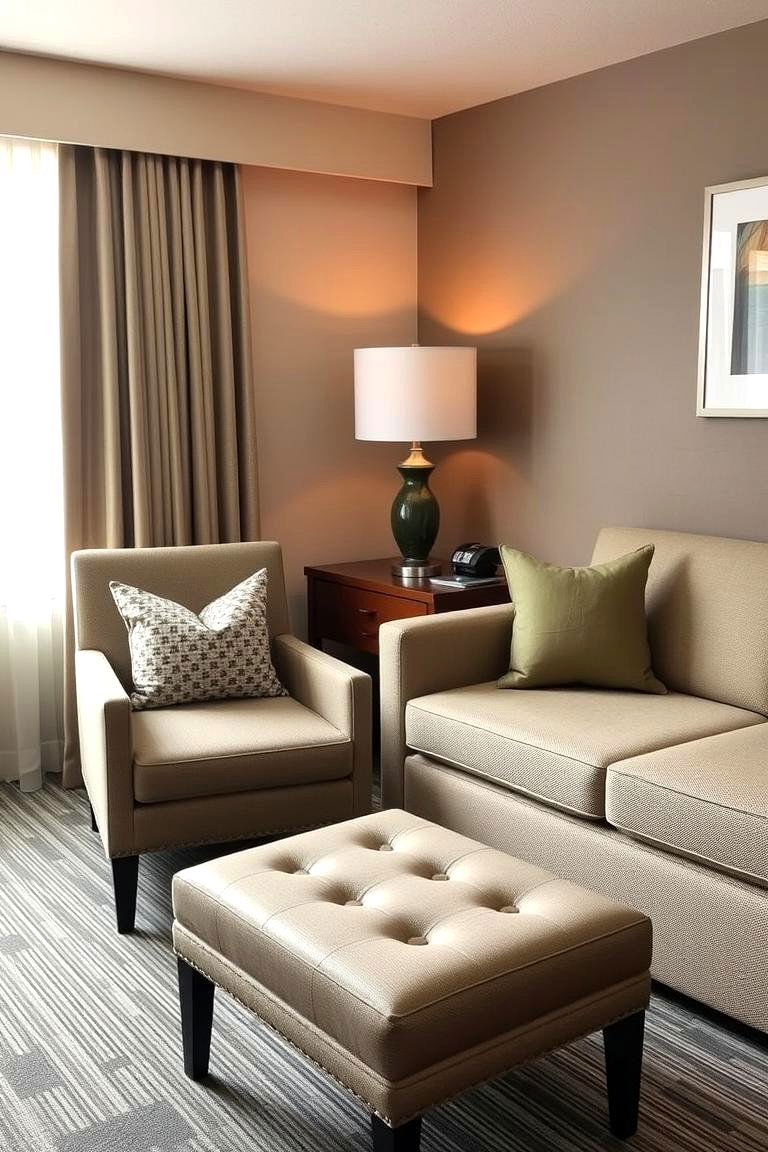 Comfortable Seating Options Beyond the Bed - 24 Office Guest Room Ideas