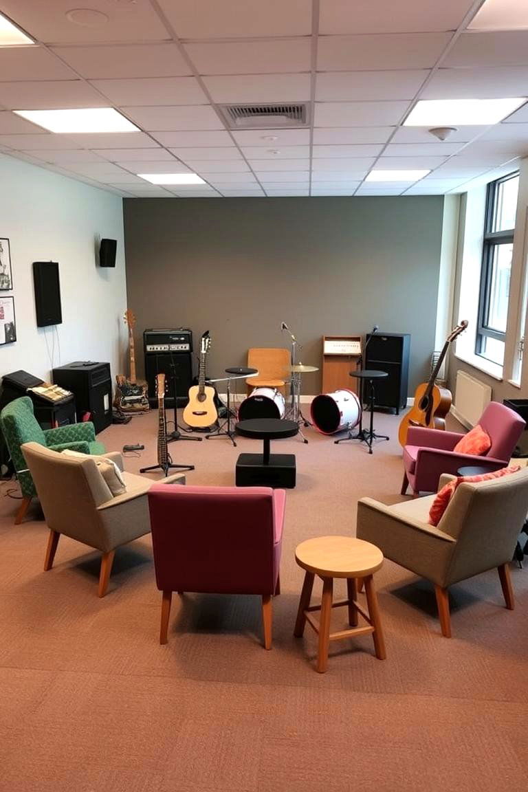 Comfortable Seating for Collaboration - 24 Music Room Ideas