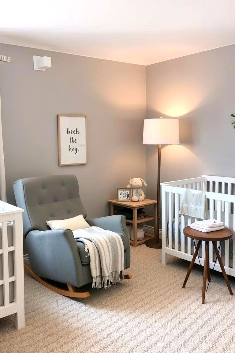 Comfortable Seating for Parents - 24 Twin Nursery Ideas