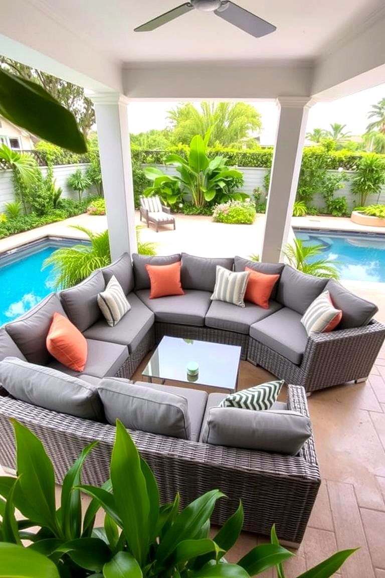 Comfortable Sectional Sofas - 24 Pool Furniture Ideas