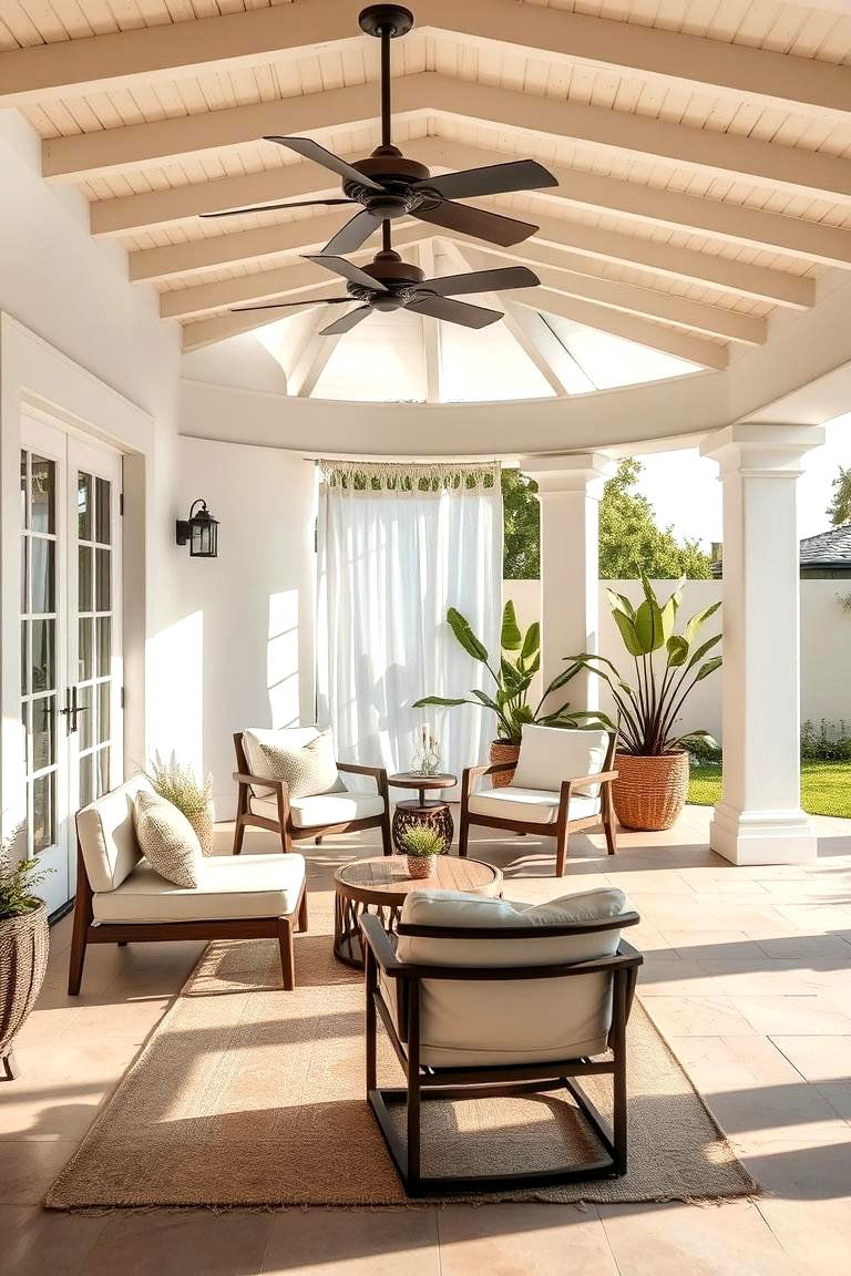 Comfortable Sunbathing Spot - 24 Semi Circle Patio Ideas and Inspiration