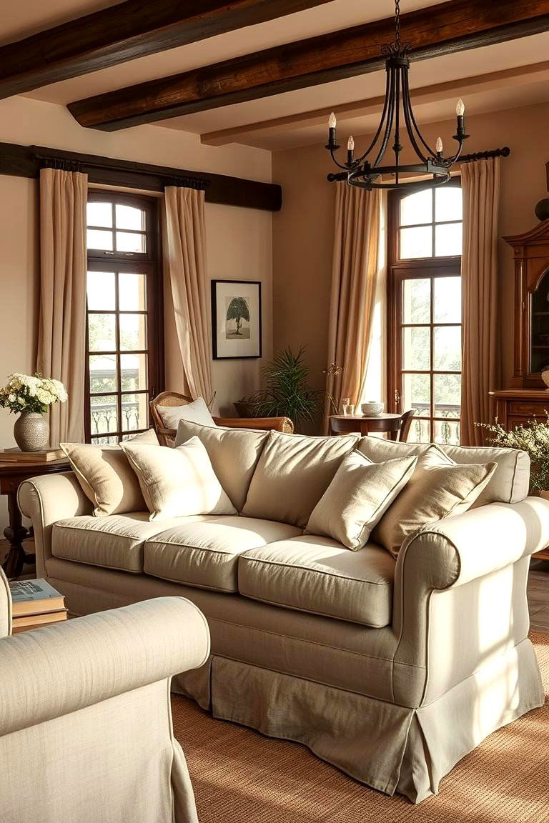Comfortable Upholstered Furniture - 24 Tuscan Interior Design Ideas