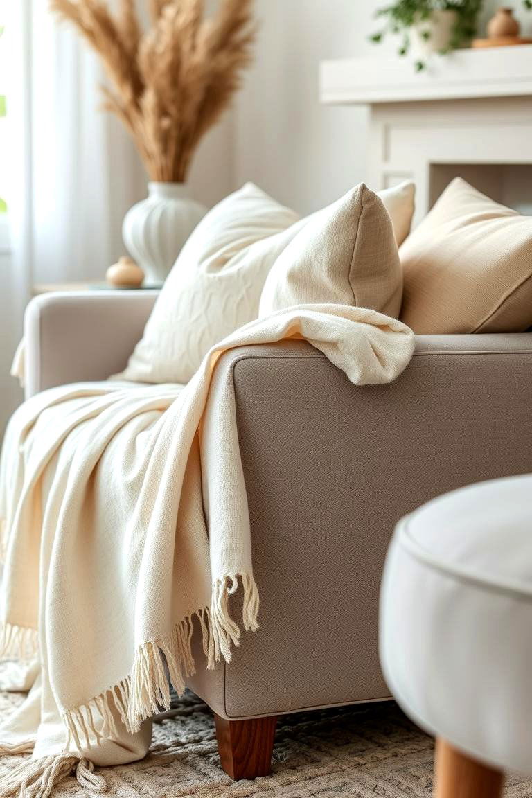Comfortable and Soft Textiles for Warmth - 24 Zen Living Room Ideas