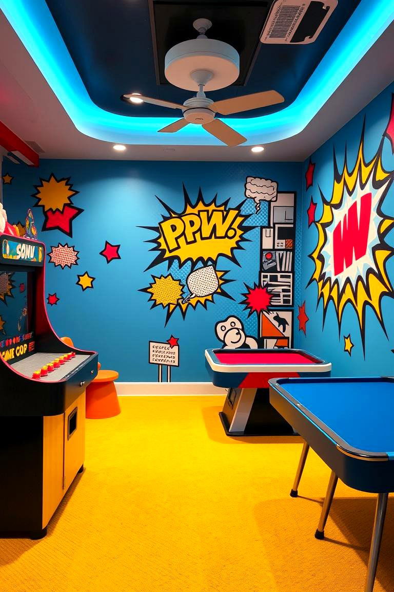 Comic Book Pop - 24 Game Room Paint Ideas