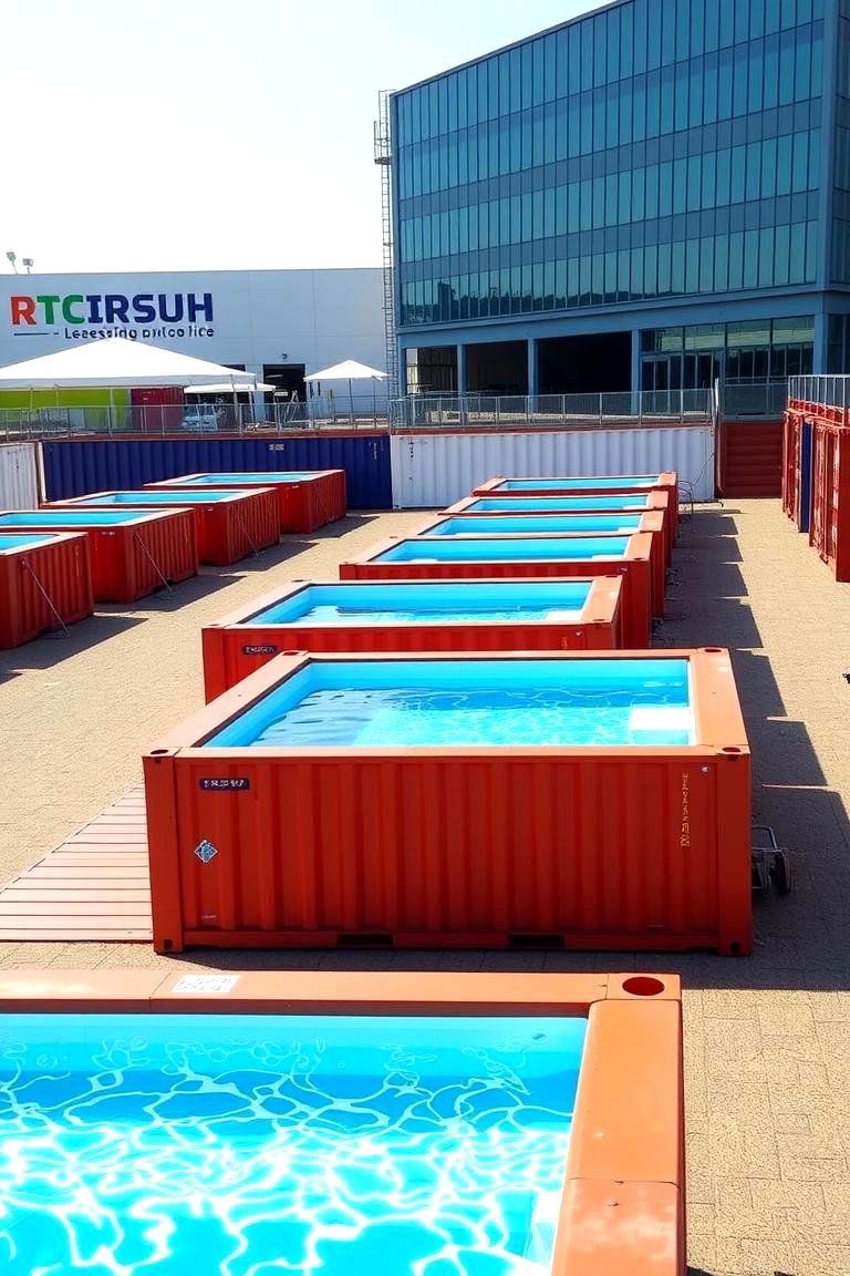 Commercial Container Pool Application - 24 Shipping Container Pools
