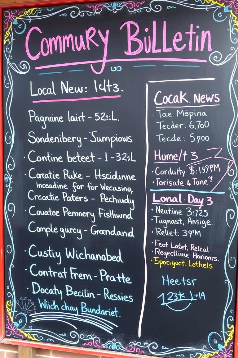 Community Bulletin Board - 24 Chalkboard Ideas