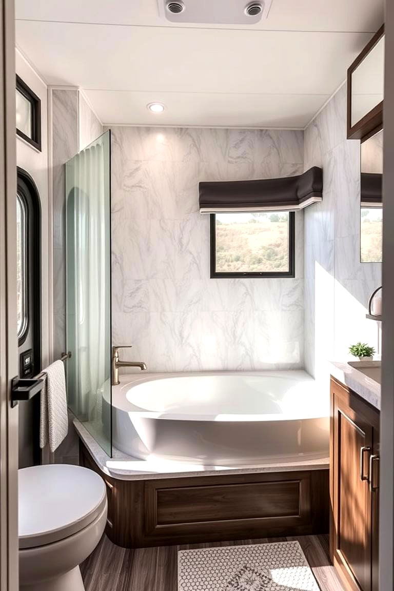 Compact Bathtub Alternatives - 24 Small Rv Bathroom Ideas