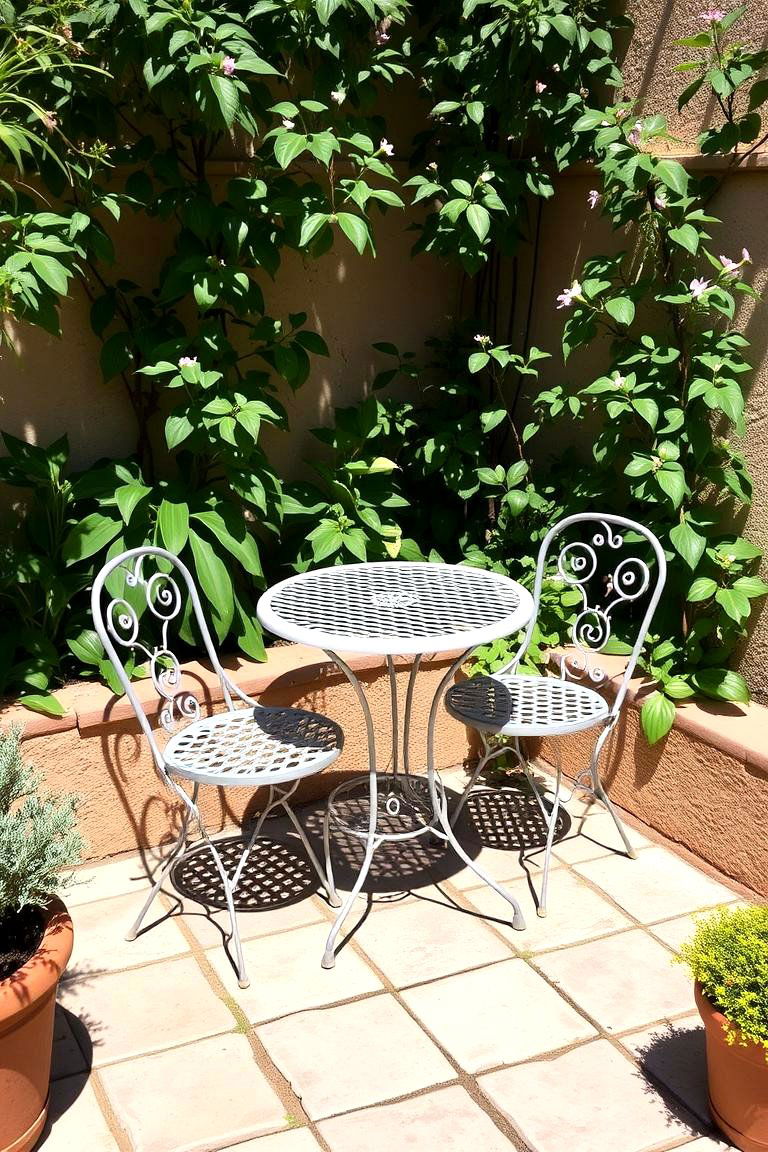 Compact Bistro Table Set - 24 Garden Furniture Ideas